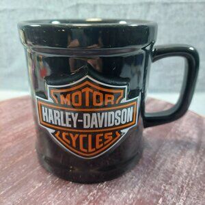 Harley-Davidson Black Ceramic Coffee Mug  With Iconic Logo  Motorcycle Gear
